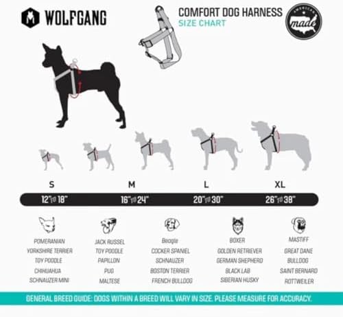 Wolfgang Heavy Duty Adjustable Dog Harness, Pull-Tested to Over 800 lbs for Walking & Training, NewMoon Print, Medium