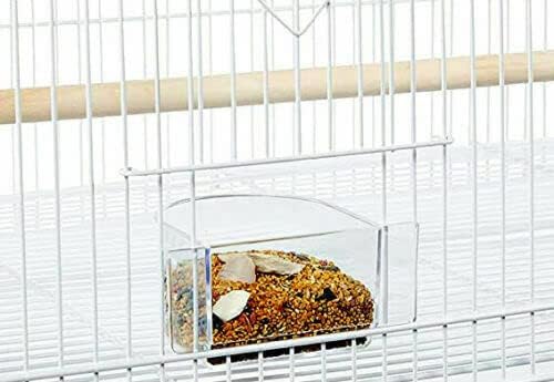 Lot of 6 Breeding Bird Carrier Cage for Parakeet Canary Finch Loverbird (White)