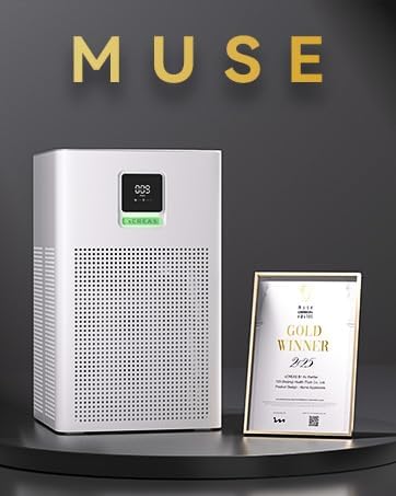 Air purifier for Home Bedroom Up to 1937ft², HEPA 13 Air Filter with Washable Coarse Filter for Pets Pollen Odor, Eco/Auto/Sleep Mode Air Purifier with Essential Oil Diffuser