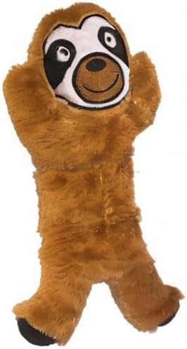 Jalousie 5 Pack 12'' Dog Toys Assortment - Plush Squeaky Toys for Medium to Large Breeds - Raccoon, Elk, Hippo, Fox, Sloth