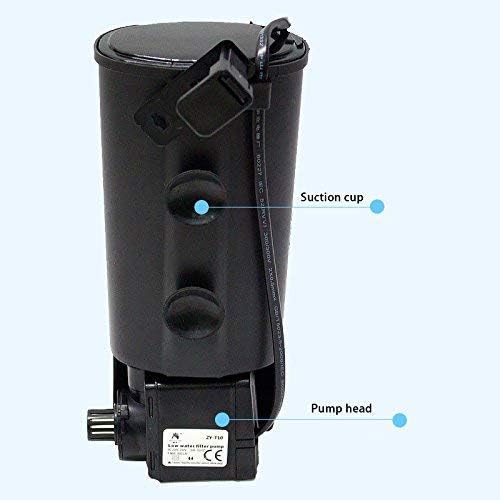 LONDAFISH Ultra-Low Water Level Turtle Filter - 600L/H Submersible Aquarium Filter w/Waterfall Oxygenation, Quiet Operation for 10-40 Gallon Tanks