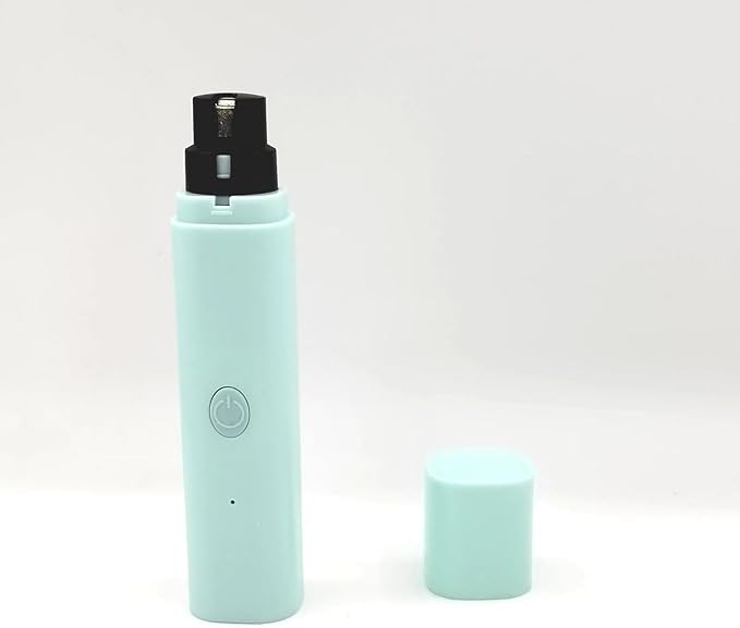 Quiet Rechargeable Pet Nail Grinder - Dog Nail Clippers and Grinder - With LED Lights and Quick Sensor, Diamond-Tip Dust Collector, Suitable for Large Dogs, Small Cats, and Rabbits (Light Green)
