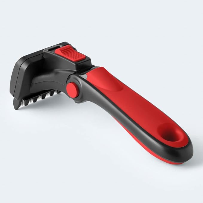 Deshedding Dog Brush for Long Hair (Small,Red) – Gentle Deshedding tool for Dogs & Cats – Reduces shedding, without damaging topcoat. Removes Loose Fur & Dead Undercoat.