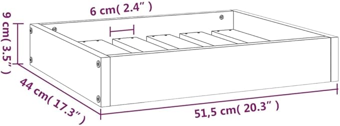 Small Dog Bed, Elevated Rectangular Pet Bed for Small Breeds, Solid Pine Wood Dog Sleeping Cot, Minimalist Indoor Pet Furniture, Durable White Wood Bed Frame