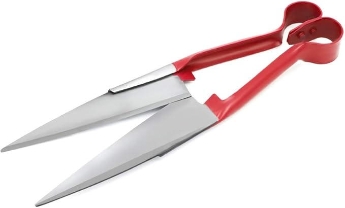 Sheep Shear Grass Shear Alpaca Shears R Shaped Design For Large Thick-Haired Animal Grooming (Red)