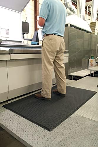 Hudson Exchange (3'x10') MaxCush Anti-Fatigue Comfort Industrial Ergonomic Mat Black