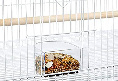 Mcage Lot of Breeding Flight Bird Cage for Aviaries Canaries Budgies Finches Lovebird Parakeet (30"x18"x18" White with Divider)