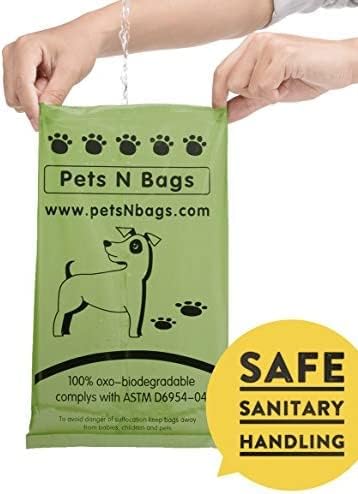 Dog Poop Bags, Dog Waste Bags, Biodegradable Unscented Refill Rolls, Includes Dispenser