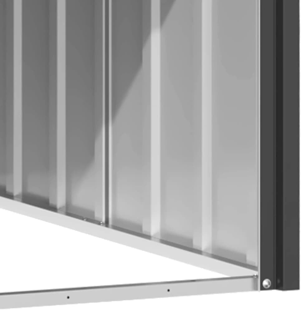 vidaXL Anthracite Dog House | Durable Galvanized Steel Construction | Outdoor Weather Resistant Roof | Open Entrance for Easy Access