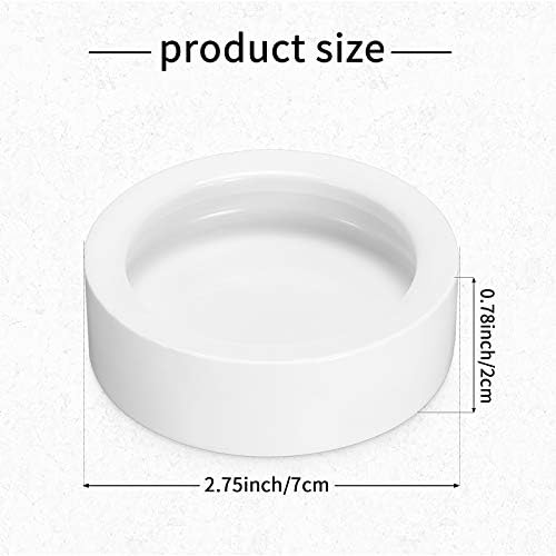 Meanplan 4 Pcs Reptile Bowl Food Dish 2.71 Inch Reptile Water Food Feeding Dish Ceramic Worm Pet Bowl Anti Escape Feeder for Lizard Anoles Chameleon Bearded Dragon Hermit Crab