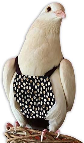 Bev's Bird Boutique Regular Flyper Adjustable Bird Diaper | Reusable, Washable Cloth | Comfort Fit for Parrot, Cockatiels, & Other Small Birds | Fashionable Avian Accessories, Classy Bird Size 16