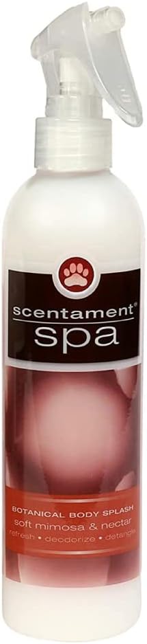 Best Shot Scentament Spa Botanical Body Splash, Body Spray Conditioner for Pets, Cat and Dog Cologne Spray, Soft Mimosa Nectar, 8 Oz.