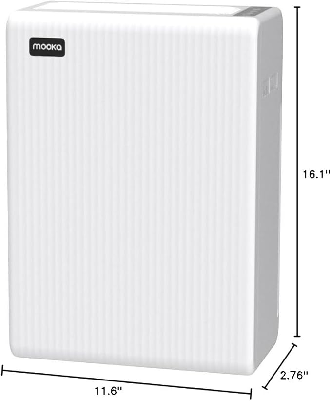 Air Purifiers for Home Large Room up to 2000ft², H13 HEPA Air Filter for Pets Hair Dander Smoke Pollen Dust, Non-Ozone, Portable Air Purifiers for Bedroom Office Living Room, E-300L, White