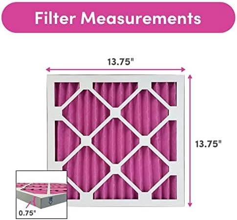 Colorfil 14x14x1 Air Filter (6-Pack) | Made in the USA | Color Changing | Remove Cat and Dog Odor | MERV 8 for Pet Hair Dander and Dust | 13.75"x13.75"x0.75" Exact Size
