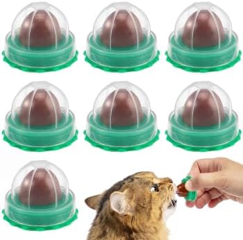 BESPORTBLE 10Pcs Catnip Balls Cat Catnip Ball Natural Licking Edible Wall Stick on Cat Licker Toy Pet Lollipop