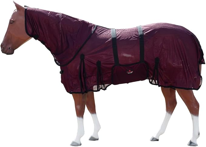 HILASON Horse Fly Sheet - Summer Spring UV Protection Mesh Bug Mosquito FlySheet for Horses | Fly-Sheet
