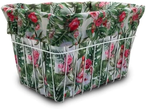 Cruiser Candy Bike Basket Liner Waterproof, Universal Fit for Most Bike Baskets, Stylish 2in1Tote, Bike Basket Cover, EBiKE Front Wire Or Wicker Bike Baskets Fits Up to 15x12x10