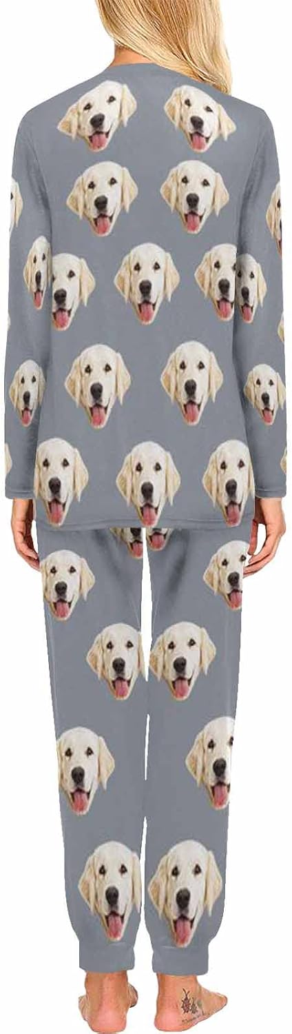 MyPupSocks Custom Face Pajamas Sets for Women, Personalized Photo Sleepwear XS-XXL