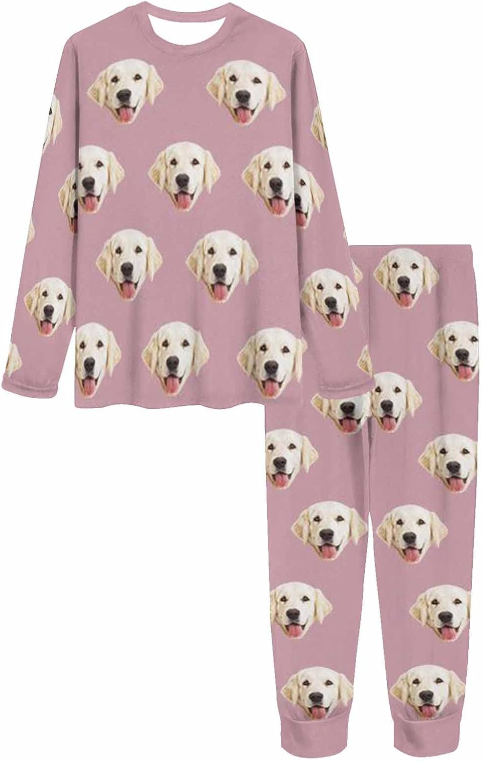 MyPupSocks Custom Face Pajamas Sets for Women, Personalized Photo Sleepwear XS-XXL