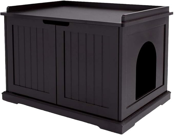 unipaws Cat Litter Box Enclosure Furniture, Cat Washroom, Hidden Litter Box Cover, Cabinet for Large Cat, Dog Proof Cat Litter Boxes, Hideaway Litter Box, Cat House