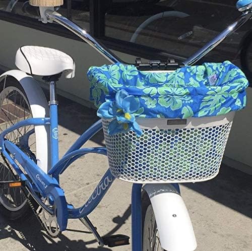 Cruiser Candy Bike Basket Liner Waterproof, Universal Fit for Most Bike Baskets, Stylish 2in1Tote, Bike Basket Cover, EBiKE Front Wire Or Wicker Bike Baskets Fits Up to 15x12x10