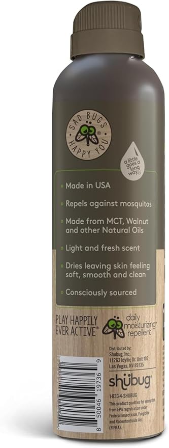 [2 Count] - Mosquito Repellent Spray - Plant Based Active Insect Protection, DEET-Free, Long-Lasting 10-12 Hour Protection - 6oz