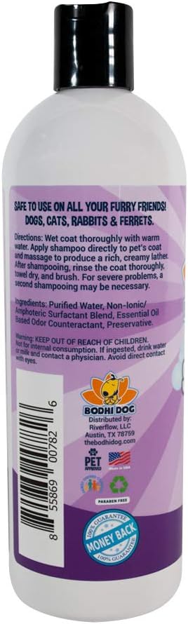 Bodhi Dog Skunk Shampoo - Odor Remover with Essential Oils for Dogs & Cats - Cleans, Deodorizes & Eliminates Skunk Smell - Gentle on Skin & Suitable for Pets of All Sizes - Made in USA (16 Fl Oz)