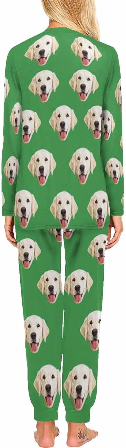 MyPupSocks Custom Face Pajamas Sets for Women, Personalized Photo Sleepwear XS-XXL