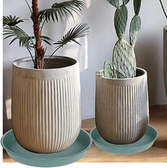 2 Pack of Bird Bath Bowl 12", 1.6" Depth, 10 12 inch Birdbath Bowls Dish Only for The Garden, Large Plant Saucer (12", Green)