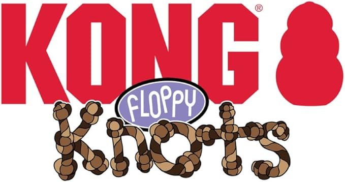 KONG Floppy Knots - Knotted Rope Dog Toy Entices Play - Tug Toy Satisfies Natural Instincts - Dog Supplies with Floppy Design & Minimal Stuffing - Bunny, For Medium/Large Dogs