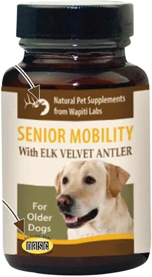 60 Count Senior Dog Mobility with Elk Velvet Antler Tablets