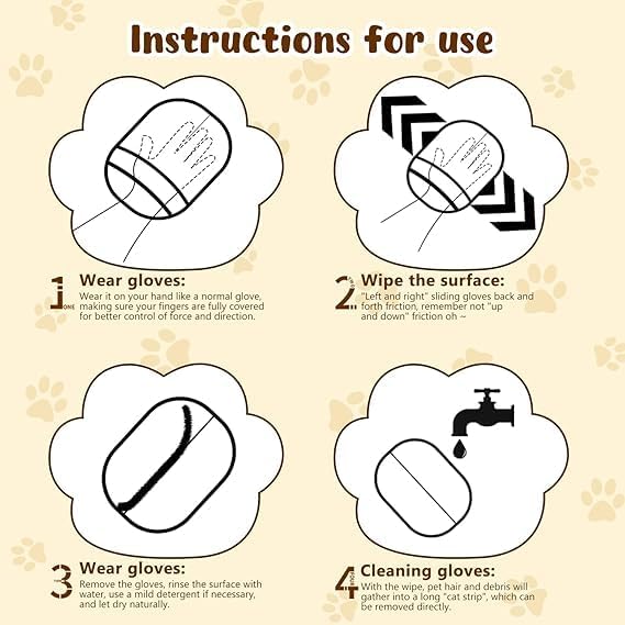 2025 New Pet Hair RemovalGlove,Upgraded Animal Fur Removal Tool,Yomi Pet HairRemoverGlove,WashableReusable Double Sided Static Pet Hair Removal Glove forCouch,Furniture,Carpet,CarSeat.