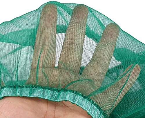 ISMARTEN Bird Cage Seed Catcher (2 Pack), Airy Gauze Bird Cage Cover Seeds Guard Dust-Proof Universal Birdcage Accessories Mesh Net Cover (Blue + Green, L)