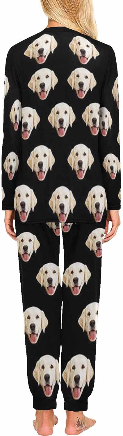MyPupSocks Custom Face Pajamas Sets for Women, Personalized Photo Sleepwear XS-XXL
