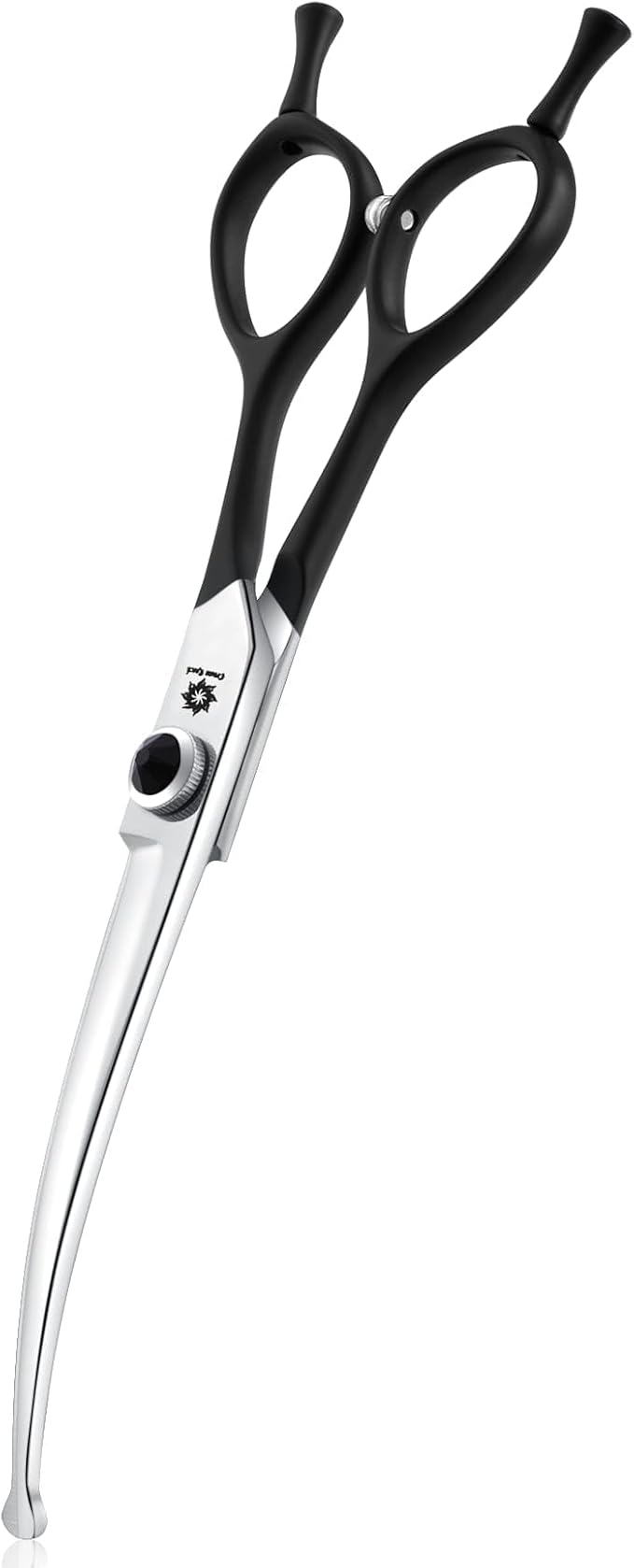 Dream Reach 6.5" Downward Curved Dog Grooming Scissors for Trimming Face and Paws, Safety Round Tip Shears for Pet Dogs and Cats, Professional Pet Grooming Scissors Black