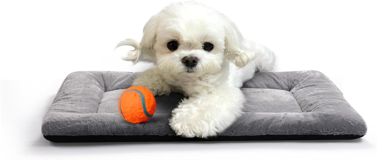 Dog Beds Crate pad for Extral Small Fit Metal, Utral Soft,Washable&Antislip Kennel Pad for Dogs Cozy Sleeping Mat,Gray 22inch