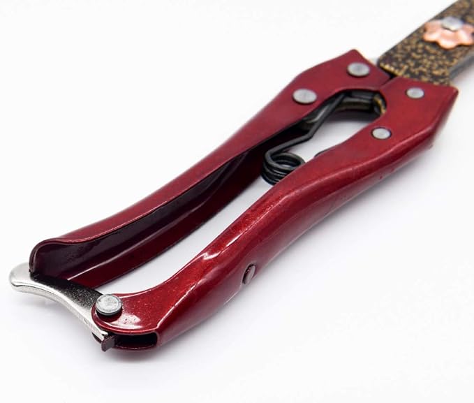 Grass Shear Sheep Shear Alpaca Shear - Coated Wear-Resistant Handle, Manganese Steel Double Blade, Strong Spring Suitable For Cattle And Sheep and Horse Hair Hand-Cut (Red 10.2 inches)
