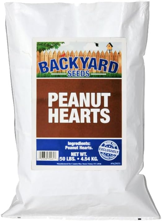 Backyard Seeds Peanut Hearts - High-Energy Wild Bird Food, 50 lbs (50 Pounds)