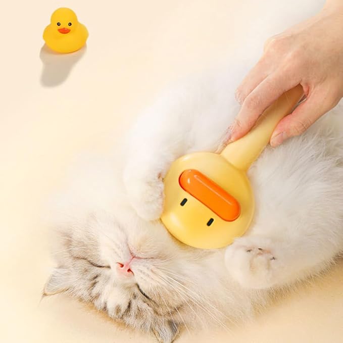 Cat Brush for Short or Long Haired Cats Dogs Rabbits, Cute Dog Brush with Release Button for Massage and Removes Loose Fur
