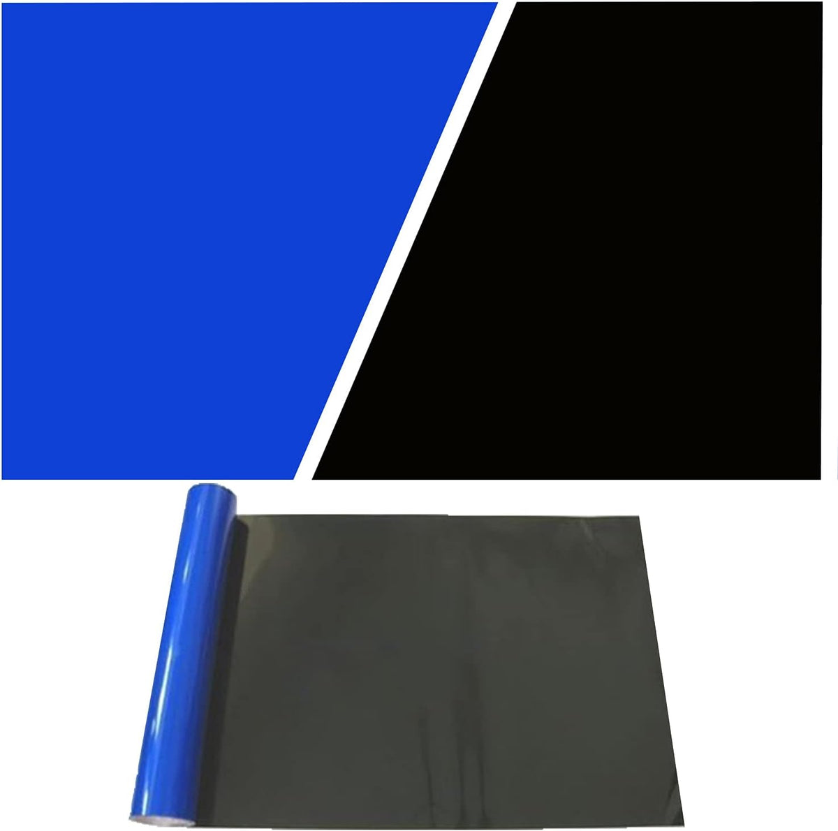 ELEBOX Aquarium Background Blue Black Fish Tank Background Picture 2 Sides Fish Backdrop for Aquarium Wallpaper 16"x 40"