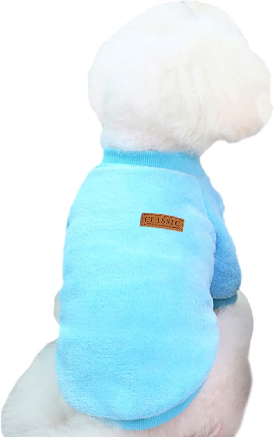 Jecikelon Pet Dog Clothes Dog Sweater Soft Thickening Warm Pup Dogs Shirt Winter Puppy Sweater for Dogs (Z01-Blue, Medium)