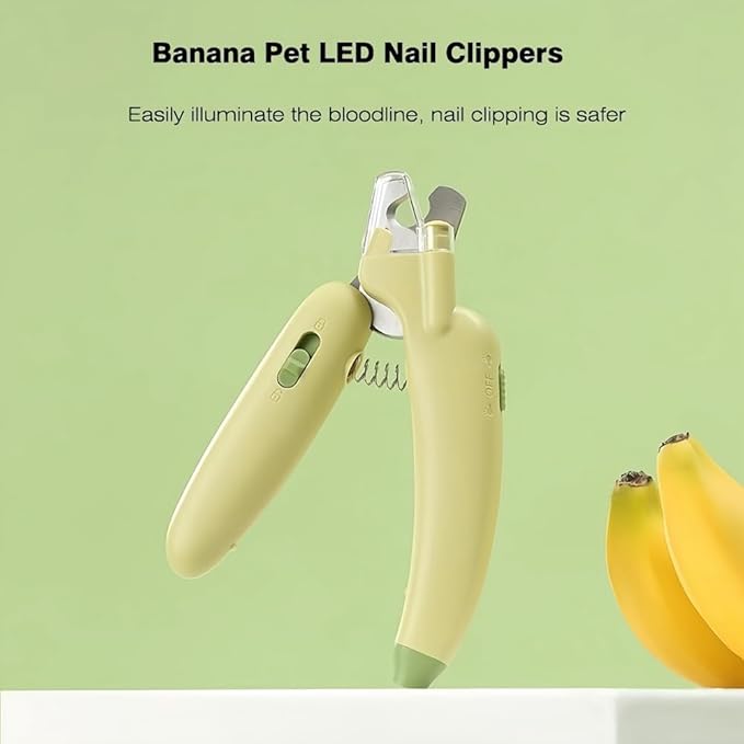 LED Pet Nail Clippers,Upgrade Cat Nail Clipper with Light,Cat Claw Trimmer Nail Clippers for Dogs,Trim Your Pets Nails Easy and Pain-Free Grooming Tool for Small Animals (Green)