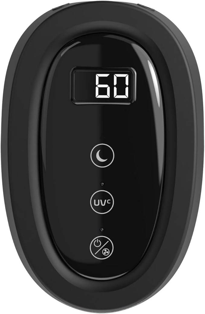 GermGuardian HEPA Air Purifier for Home, Large Rooms Up To 743 Sq. Ft. with HEPA PURE Air Filter, Air Quality Monitor & UV-C Light, AC4880B, 22" Tower, Black