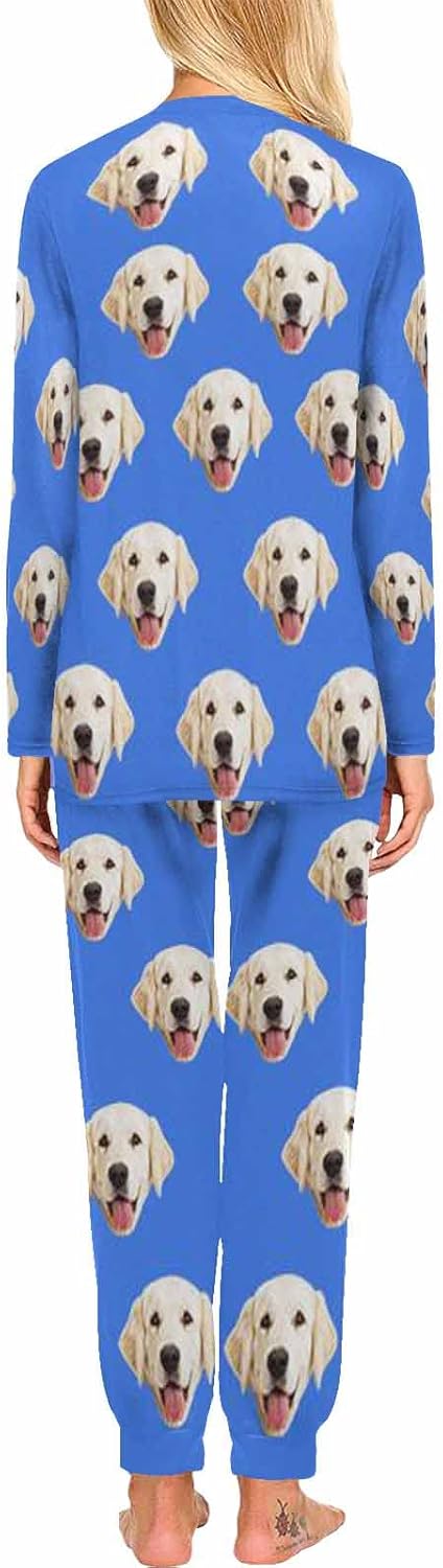 MyPupSocks Custom Face Pajamas Sets for Women, Personalized Photo Sleepwear XS-XXL