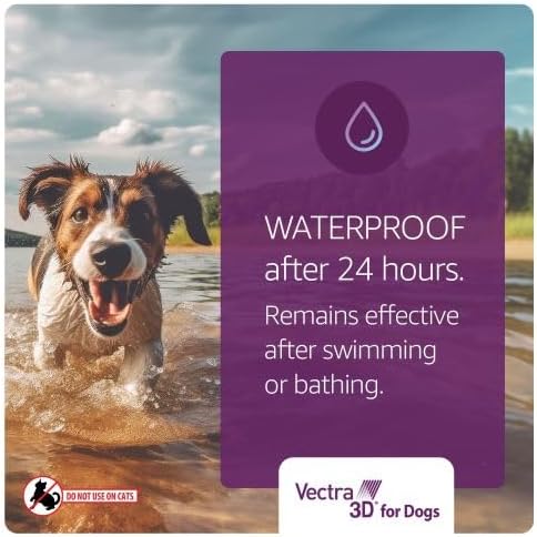 Vectra 3D for Dogs Flea, Tick & Mosquito Treatment & Prevention for Large Dogs (56 to 95 lbs) , 6 month supply