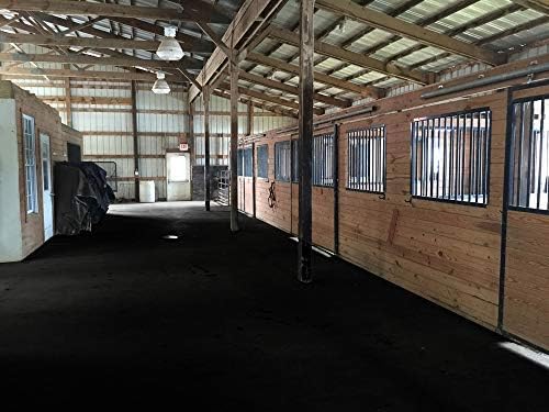 American Floor Mats - Heavy Duty Stall Tiles - Stable/Horse Tiles - Thick, Durable Rubber Flooring Solid Black 1 Center Tile 1/2" Thick