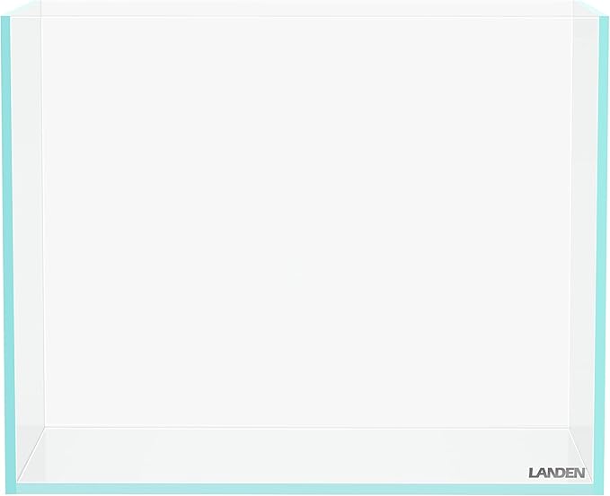 LANDEN 30N 3.2 Gallon Nano Rimless Low Iron Aquarium Tank, W11.8×D7.5×H9.4 in(30x19x24cm) 5mm Thickness with Nano Foam Leveling Mat Included