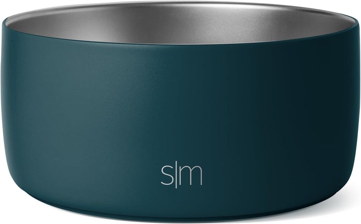 Simple Modern Stainless Steel Pet Water Bowl for Dogs & Cats | Reusable Insulated Stainless Steel Food Bowls for Dog Cat | No Tip No Slip BPA Free | Bentley Collection | Medium (32oz) | Riptide