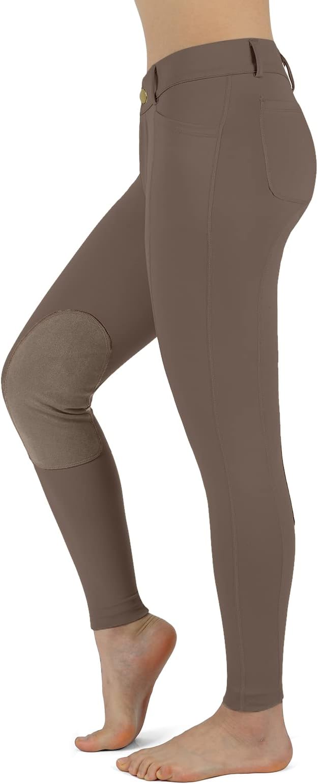 beroy Horse Riding -Pants Women Equestrian-Breeches - Ladies Training Horseback Riding Tights Full Seat Silicone Pockets