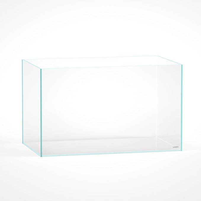 LANDEN 75H 37 Gallon Rimless Low Iron Aquarium Tank, W29.5×D17.7×H17.7 in(75x45x45cm) 8mm Thickness with Black Nano Foam Leveling mat Included